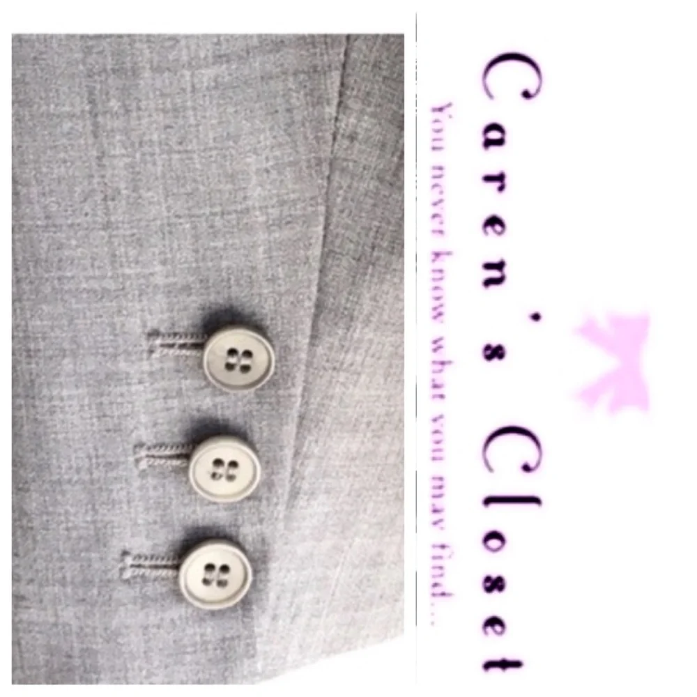 Theory Stretch Wool Gray Blazer - Picture 4 of 6